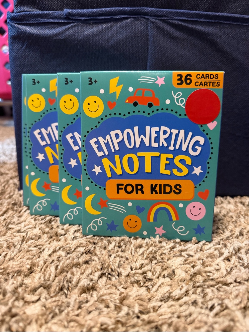 4 pack of Empowering Notes for Kids – Teal Inspirational Cards (36)